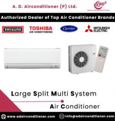 Large Split Multi System Air Conditioner Suppliers, Dealer in Noida, Delhi, Greater Noida, Gurgaon in India.

A split AC, as the name suggests, consists of an outdoor unit and an indoor unit. The outdoor unit is installed on or near the exterior wall of the room that you wish to cool. This kind of AC system has many advantages over traditional window A/Cs. One obvious benefit is the quiet performance of a split AC system as the compressor and fan for the condenser are located outside the room being cooled and therefore the major sources of noise are removed.

For More Information visit on our website:- http://www.adairconditioner.com/
Our Contact No:- +91-9971416615, +91-11-22625443
Our E-mail Address:- info@adairconditioner.com