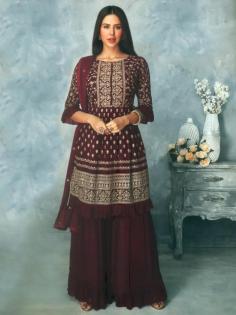 Salwar Kameez with Heavy Embroidery Suit

Sharara suit is one of the must-haves from a long list of Indian ethnic women’s wear. Its style and colors make sharara suit the ideal pick for any grand occasion. The well-established pairing of maroon and golden is applied to the stylish georgette designer Sharara salwar suit. The peplum Kurti is heavily embroidered with shimmering golden threads and bits of sequin add shine to the stitching. The flares of the sharara pants bring more volume to this Salwar suit which comes with a matching dupatta to complete your look for any big day.

Party Wear Suit: https://www.exoticindiaart.com/product/textiles/designer-salwar-kameez-party-wear-suit-with-heavy-embroidery-taa374/

Designer Suit: https://www.exoticindiaart.com/textiles/salwarkameez/designer/

Salwar Kameez: https://www.exoticindiaart.com/textiles/salwarkameez/

#indiantextiles #textiles #designersuit #suit #ethnicwear #ethnicsuit #partywearsuit #embroiderysuit #salwarkameez #georgettesuit #fashion #womenswear #ethnicwear #womensoutfit #outfit #designersalwarkameez #indianethnic #indianethnicwear