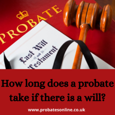 While the presence of a will can make the probate process quicker, this is not always the case. On average, in England and Wales, it takes around 3 months to obtain the Grant of Probate and a further 3-12 months to complete the administration of the estate, depending on the types of assets to be dealt with, regardless of whether or not there is a will.

It can take longer than this though, and there are a number of delays that can occur along the way. For example, if a property needs to be sold but there are issues with the sale, this, in turn, will delay the completion of the probate process.


Read More- https://www.probatesonline.co.uk/faqs/
