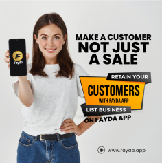 With blockchain loyalty list your business sites and make a customer. Reaching your local area customers is so much easy now! Install Fayda Shop blockchain customer loyalty platform and get more customers

https://play.google.com/store/apps/details?id=my.fayda.shop