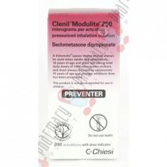 Clenil Modulite Inhaler is prescribed by doctors to help prevent the symptoms of asthma like wheezing and shortness of breath. Buy Clenil Modulite Inhaler Online from Pharmacy Planet in the UK.