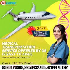 Medivic Aviation furnishes an emergency charter Air Ambulance Service in Patna with vital care and high-level life support medical facility with an ICU setup for seriously ill patients. We are emergency medical transport service providers that are assisting in transporting the patient from one city to another major city for better medical treatment.  

Website: http://bit.ly/2oYhqmW