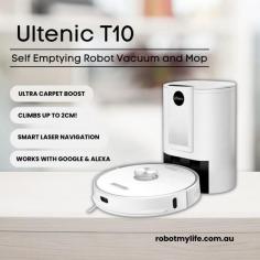 Robot vacuum cleaners are best for those who are busy or not at home. It can be set to clean while you're away from home. There is one key measure you need to consider when purchasing any robot vacuum, its suction power. Ultenic T10 produces 3300pa suction power which is very high in its range of vacuum cleaners. The Ultenic T10 robotic vacuum cleaner supports vacuuming and mopping simultaneously. It comes with a self-emptying dust bin, with a whopping 4.3-liter capacity, works with Google Home and Alexa. To know more visit https://robotmylife.com.au/product/ultenic-t10-self-emptying-robot-vacuum-and-mop/