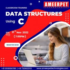 Data Structures using C
https://ameerpettechnologies.com/
With individual attention to our Customers, unique mentorship from trainers with hands-on project training, career & placement guidance, we have 150+ happy Students who have distinguished us from our competitors, with their satisfied reviews.