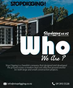 Choose a Cabin NZ as a good alternative to a garage

Building a deck NZ with Stop Digging is a great solution. Our ground screws meet all requirements of Cabin NZ. No matter whether it is soft or hard ground, our screws are installed very fast with no ground disturbance. Choose these ground screws because they are a real, viable alternative to concrete foundations.