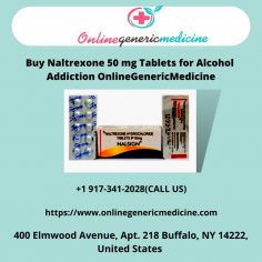 Go for Naltrexone 50 mg Tablets for Alcohol Addiction - OnlineGenericMedicine	

Worried about alcohol addiction? Don't worry; we have the option for you. Go for Naltrexone 50mg tablet that is made for you. Go and check out our website, onlinegenericmedicine it is the best pharmacy that provides the best-priced products in the USA.