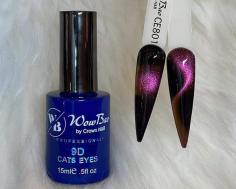 Cats Eyes CE801 Gel Polish

WowBao Cats Eyes Gel Polish 15ml in CE801 Step 1) Apply a Black Gel Polish Base Coat and cure Step 2) Apply your Cats Eye Polish, then use the magnets to create your unique design. Step 3) Cure for 30 - 60 seconds under a LED lamp or 2 minutes under a UV lamp. Step 4) Apply WowBao Diamond Shine Top Coat and cure for 60

https://www.wowbaonails.com/collections/gel-polish/products/cats-eyes-ce801-gel-polish