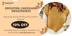 Buy Online Sweaters, Cardigans, Sweatshirts- Pleasantlot LLC

Sign up now and Get 10% off your first purchase.

https://www.pleasantlot.com/collections/sweaters-cardigans-sweatshirts/