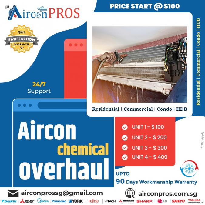 An aircon chemical overhaul is a great way to keep your air conditioner running smoothly and efficiently. By regularly cleaning and servicing your air conditioner, you can extend its lifespan and prevent costly repairs down the line. the main benefit of an aircon chemical overhaul is improved air quality. Over time, your air conditioner can build up dust, dirt, and other allergens. 
https://airconpros.com.sg/aircon-chemical-overhaul/