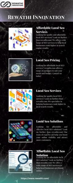 Looking for an affordable local SEO service? Look no further than rewathi.com. We offer affordable SEO services that will help your business rank higher in search engine results. Contact us today to learn more!
