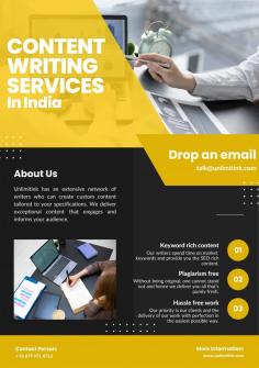 Are you looking for Content Writing Services in India? Unlimitink is your go-to source. Our team of experienced writers offers top-notch content writing services. Just get in touch with us and see how our content can make your website shine!