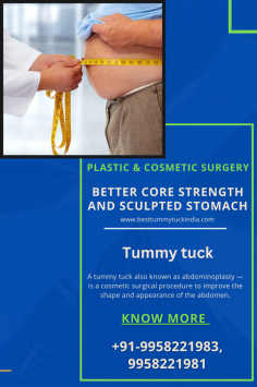 Better core strength and sculpted stomach
A tummy tuck also known as abdominoplasty — is a cosmetic surgical procedure to improve the shape and appearance of the abdomen.  