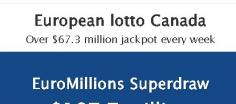 Over $67.3 million jackpot every week. Latest results and upcoming jackpots.
EuroMillions, EuroJackpot, U.S. Powerball and U.S. Mega Millions.
