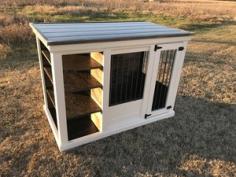 We build to order, so we can create the perfect kennel that integrates into a media center, desk, bookcase - whatever works for your dog and your decor.  

Buy now: https://kennelandcrate.com/products