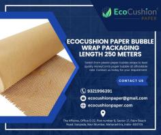 Switch from plastic paper bubble wraps to best quality HoneyComb paperbubble at affordable rate. Contact us today for your requirement.

More Info: https://ecocushionpaper.com/product/ecocushion-wrap-length-250-meters/