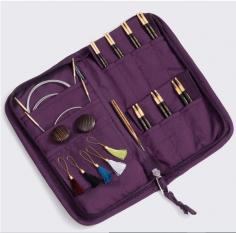 Bring joy to your crafting experience with the Bliss interchangeable knitting needle set. Containing 7 sizes of knitting needles in 4" lengths with two stainless steel swivel cords and delightful accessories they offer versatile uses. Knit any round project from socks to hats as well as a dishcloth to a wide blanket with ease and comfort.

https://www.lanternmoon.com/products/bliss-interchangeable-needle-set