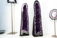 Pair of Tall Amethyst Cathedral Geodes
Crystal designs from E2D Crystal and Minerals are fantastic. Large Amethyst Geodes are a strong and versatile healing stone. They balance our energy fields, allowing us to feel relaxed and alert. The energy of the Pair of Tall Amethyst Cathedral Geodes protects us from bad energy. It enhances our instinct and intelligence, an ideal combination of decision-making and wisdom. Reach us through our website  http://www.e2dcrystals.com