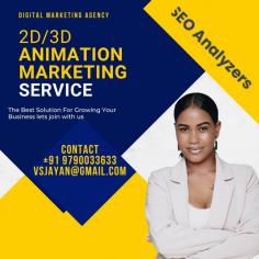 SEO Analyzers is a leading provider of 2D/3D animation marketing services. Our team of skilled animators, designers, and marketers can help you create compelling, visually stunning animations that will engage your audience and help you achieve your marketing goals.