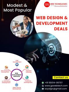 GS Web Technologies is a leading website design and development company in Zirakpur, offering customized and creative web solutions to businesses of all sizes. Their team of skilled designers and developers work together to create high-quality, visually appealing, and user-friendly websites that meet the specific needs of their clients. They use the latest technologies and tools to design and develop websites that are optimized for speed, functionality, and performance. With a customer-centric approach, they work closely with their clients to understand their unique requirements, goals, and expectations. They offer a wide range of services, including website design, development, e-commerce solutions, content management systems, and website maintenance, to name a few. With their commitment to delivering high-quality solutions and providing exceptional customer service, GS Web Technologies has established itself as the best website design and development company in Zirakpur. They are dedicated to helping their clients enhance their online presence and achieve their business objectives through innovative and effective web solutions.
https://gswebtech.com/WEB_DESIGNING