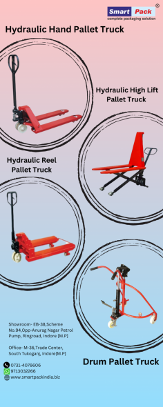 A Smart Pack hand pallet truck, also known as a pallet jack, is a manual material handling equipment used to lift and move palletized loads. It consists of a wheeled frame with two forks that can be inserted into the openings in the pallet. The operator manually pumps a lever to raise the forks and the load off the ground and then uses the handle to steer the truck to the desired location. Smart Pack Hand pallet trucks are commonly used in warehouses, distribution centers, and manufacturing facilities to move and organize palletized goods efficiently and safely.

