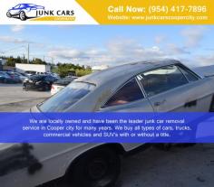 We are locally owned and have been the leader junk car removal service in Cooper city for many years. We buy all types of cars, trucks, commercial vehicles and SUV’s with or without a title. For more detail visit us at https://www.junkcarscoopercity.com/ or contact us at 954-417-7896 Address: Cooper City, FL #JunkCarsCoopercity #CooperCity #FL
