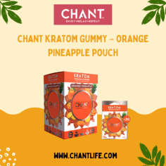 Chant Kratom Gummy – Orange Pineapple Pouch. Kratom, Chant Premium Kratom Gummies are the perfect choice for you. These gummies come in a convenient 1CT Pouch, perfect for on-the-go use. With their delightful flavours, premium quality, and potential health benefits.