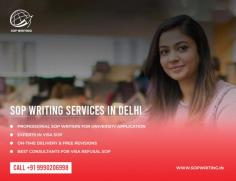 SOP Writing Services in Delhi are professional writing services that specialize in crafting high-quality and effective SOPs for students and professionals who are looking to apply for higher education or job opportunities.

For more information visit here - https://www.sopwriting.in/