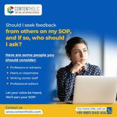 Are you looking for the best SOP writing services in Delhi to help you create a compelling statement of purpose for your university application? Look no further!  Our team of expert SOP writers provides top-rated services to help you stand out and win admission to your dream university. 

For more information visit here - https://contentholic.com/services/professional-sop-writers-in-delhi/
