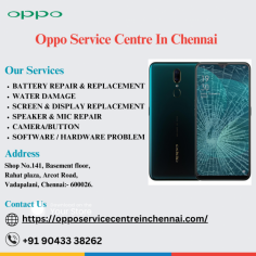 OPPO SERVICE CENTRE IN CHENNAI - OPPO Service Centre Call @ +91 9043338262,OPPO Service Centre Chennai, OPPO Mobile Service Center in Chennai, OPPO Mobile Repair Centre in Chennai.We Can Fix Any OPPO Models Almost As Fast As You, OPPO Mobile Screen Display Repair & Replacement, Water Damage,Battery Replacement, Software & Hardware Problem, Speaker & Mic Problem, Camera & Button Replacement.

Visit : https://opposervicecentreinchennai.com/