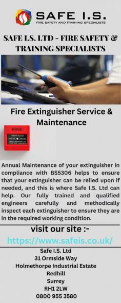 Seeking The Best Fire Extinguisher Service

Safeis.co.uk provides fire extinguisher services for businesses and organizations in the UK. Our experienced professionals offer reliable and efficient service to keep your business safe. For further info, visit our site.

https://www.safeis.co.uk/fire-extinguisher-service-maintenance

