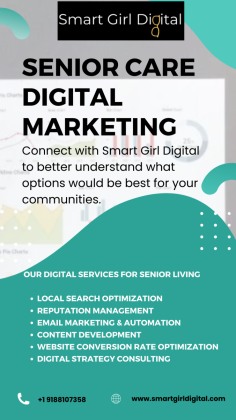 Smart girl digital share our knowledge and expertise to support your senior care facility to succeed in its online digital marketing efforts. We have knowledge of providing digital marketing for senior living facilities through search engine optimization, PPC, social media, and various other services. All of these services can help to showcase your residents and provide for the seniors and families exploring online sites.
