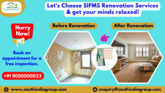 Is your home in need of a touch-up? SIFMS is here to help! Our experienced team provides comprehensive home renovation services in Bangalore. With SIFMS, you can easily transform your space into something new and beautiful. Get started today.
Call us: 8050000023
Visit: https://sifms.in/