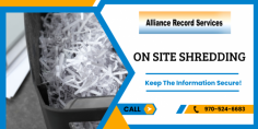 Dispose Your Document With Secure Shredding

With Alliance Records Services, we can shred your confidential documents with right on-site shredding having different size bins to keep your confidential material safe. For more information, mail us at admnalliance@aol.com.