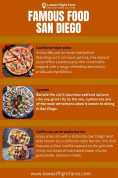 City in San Diego has some of the most delicious treats on offer. To taste some local cuisines first hand book a cheap flight from San Francisco To San Diego with Lowest Flight Fares.
