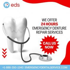  We offer 24-hour emergency denture repair services   | Emergency Dental Service 

With our 24-hour emergency denture repair services, we prioritize your dental needs even during unexpected situations. Our skilled team is equipped to handle urgent denture repairs promptly and efficiently, ensuring minimal disruption to your daily life. To book an appointment, contact us at +1 888-350-1340.
