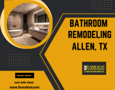 Looking for licensed and experienced professionals bathroom remodeling in Allen, TX who understand local building codes and regulations. Professional contractors can offer valuable insights, recommend reliable suppliers, and handle the coordination of various trades involved in the remodeling process. To Know more visit our website.

https://www.floorsblvd.com/bathroom-remodeling-allen-tx/
