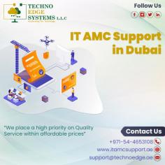 Techno Edge Systems LLC is the Top priority provider in Supplying IT AMC Support in Dubai. We offer the best AMC Services which suits to all types of your business. Contact us: +971 54 465 3108 Visit us: https://www.itamcsupport.ae/services/annual-maintenance-contract-services-in-dubai/