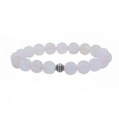 This Natural Stone bracelet features a beautiful translucent quartz known as Rose Quartz. Rose Quartz is a type of natural stone with a coarse-grained quality often found in pegmatites. It is highly valued for its pale to rich-pink shade and is symbolic of universal love, friendship, deep inner healing, and feelings of peace. The bracelet comes in three styles: 19.2 cm, 18 cm, and 19.5 cm, suitable for wrist sizes of 17 and 18. The beads are rounded and available in two sizes: 8 mm and 10 mm, with a total count of 19, 22, and 23 beads respectively. The bracelet is made with an elasticated rope for a comfortable fit. Please note that the healing properties of gemstones are subjective and not a substitute for medical advice.