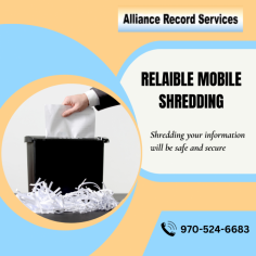 Secure your Document with Mobile Shredding Service

Destroying your sensitive record through that professional service minimizes the risk of information theft. Our mobile shredding service keeps your clients and employee's confidential information safe through professional onsite development. For more details, contact us - 970-524-6683.