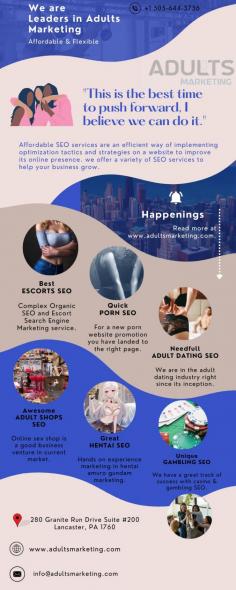Looking for efficient Adult Shops SEO services? AdultsMarketing, the premier adult SEO marketing company, is the place to go. We offer tailored solutions to assist your pornographic website in ranking higher in search engines and attracting more traffic. Contact us today for a no-obligation consultation.