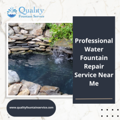 Are you looking for water fountain repair near me then visit Quality Fountain Service. Our expert technicians are trained to detect and repair problems quickly and efficiently, so you don't have to worry about any downtime. Give us a call today and let us help you get your water fountain running great again!

