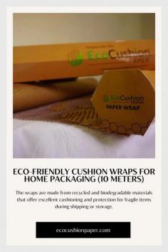 This image showcases a package of EcoCushion wraps specifically designed for home use. The package contains 10 meters of EcoCushion wrap, a sustainable and eco-friendly alternative to traditional packaging materials. The wraps are made from recycled and biodegradable materials, providing excellent cushioning and protection for fragile items during storage or transportation. The image highlights the product's eco-consciousness, durability, and its suitability for residential packaging needs.
More Info: https://ecocushionpaper.com/product/ecocushion-wraps-home-packs-10-meters/