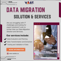 Upgrade your data management with our expert migration solutions and services!

Our team of professionals will ensure a seamless transition for your business.

Say goodbye to data chaos and hello to efficiency.

Follow VaST ITES INC for more updates.

Visit out website: www.vastites.ca

Mail us at: info@vastites.ca

Contact us today to learn more!
