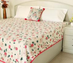 Buy Floral Reversible Cotton 1 King Size Double Bed AC Blanket Online at 0% OFF from Wooden Street. Explore our wide range of Blankets Online in India at best prices.