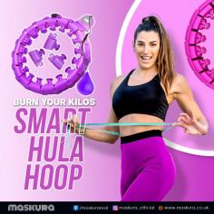Smart Weighted Hula Hoop with Counter 27 knots suitable for adults who need to lose weight or get great abs. Suitable for all skill levels from beginners to professionals. For more - https://www.maskura.co.uk/products/smart-weighted-hula-hoop-with-counter-27-knots