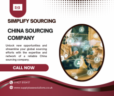 We are a China sourcing company that can assist you in locating the best vendors, negotiating competitive prices, and ensuring quality control all the way through the production process. They have the expertise and experience to overcome linguistic and cultural barriers, ensuring a successful and easy sourcing process.

https://www.supplybasesolutions.co.uk/service/china-wholesale-supplier/
