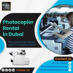 Dubai Laptop Rental Company provides the best Services of photocopier rental services in Dubai. We are providing the high end copiers in affordable prices. Contact us: +971-50-7559892 Visit us: https://www.dubailaptoprental.com/copier-rental-dubai/