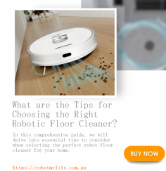 This guide will walk you through the essential tips to consider, ensuring that you make a well-informed choice when selecting a robotic floor cleaner tailored to your needs. Read more at https://robotmylifeau.blogspot.com/2023/08/tips-for-choosing-the-right-robotic-floor-cleaner.html
Shop best robot vacuum cleaners at https://robotmylife.com.au/product-category/robot-vacuums
