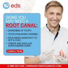Signs You May Need A Root Canal | Emergency Dental Service
Are you experiencing tooth pain and sensitivity? Don't wait any longer! Our expert team offers Root Canal treatments to help you get back to normal. Say goodbye to discomfort and sensitivity today! Schedule an appointment at 1-888-350-1340.