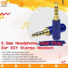 3.5mm Headphone Jack Plug, the perfect component for your DIY stereo headset project. Designed with simplicity and functionality in mind, this plug empowers you to create your own personalized audio experience effortlessly. 3.5mm headphone jack plug is universally compatible with a wide range of devices, including smartphones, laptops, tablets, and audio equipment, ensuring seamless integration into your setup. Crafted from durable materials, this plug is built to withstand daily wear and tear, ensuring a long-lasting connection for your headset. Experience rich and immersive stereo sound as you connect your headphones to this plug. 3.5mm headphone jack plug is universally compatible with a wide range of devices, including smartphones, laptops, tablets, and audio players Whether you're a DIY enthusiast, audio hobbyist, or just someone looking to customize their audio setup, our 3.5mm Headphone Jack Plug offers you the flexibility to create and experiment. Elevate your audio experience by assembling your own stereo headset and immerse yourself in high-quality sound, tailored to your preferences.